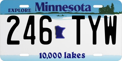 MN license plate 246TYW