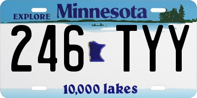 MN license plate 246TYY