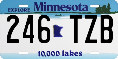 MN license plate 246TZB