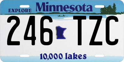 MN license plate 246TZC