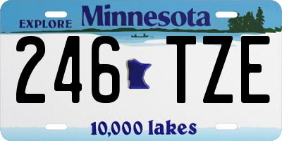 MN license plate 246TZE