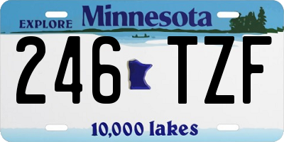 MN license plate 246TZF