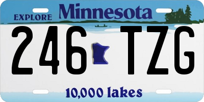 MN license plate 246TZG