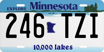 MN license plate 246TZI