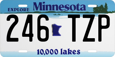MN license plate 246TZP