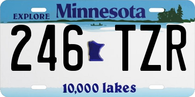 MN license plate 246TZR