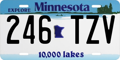 MN license plate 246TZV