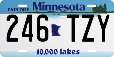 MN license plate 246TZY