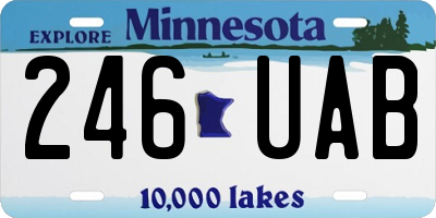 MN license plate 246UAB