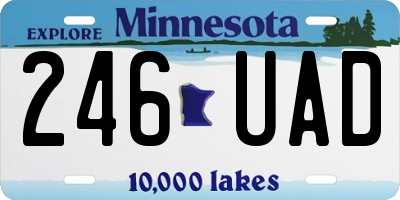 MN license plate 246UAD