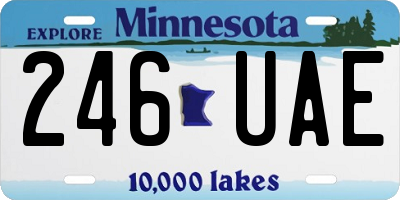 MN license plate 246UAE