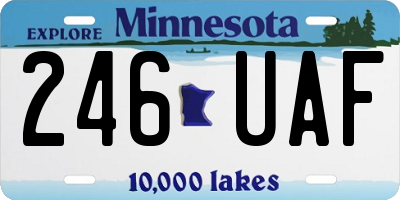 MN license plate 246UAF