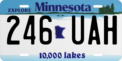 MN license plate 246UAH