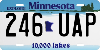 MN license plate 246UAP