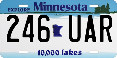 MN license plate 246UAR