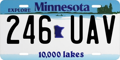 MN license plate 246UAV