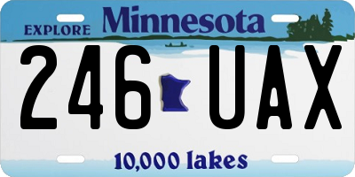 MN license plate 246UAX