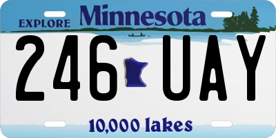 MN license plate 246UAY