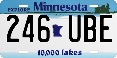 MN license plate 246UBE