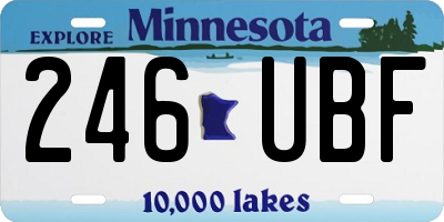 MN license plate 246UBF
