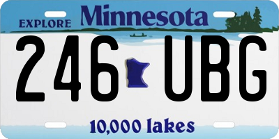 MN license plate 246UBG