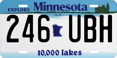 MN license plate 246UBH