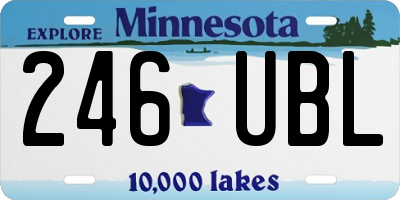 MN license plate 246UBL