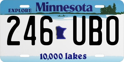 MN license plate 246UBO