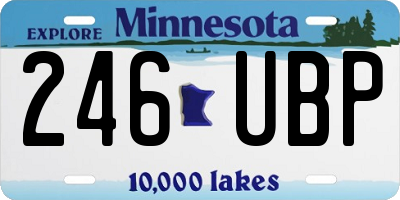 MN license plate 246UBP