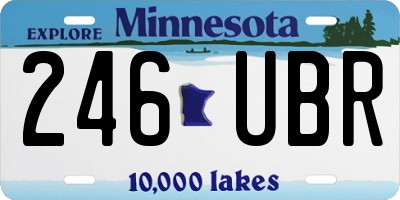 MN license plate 246UBR