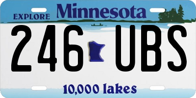 MN license plate 246UBS
