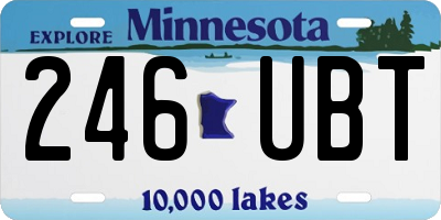MN license plate 246UBT