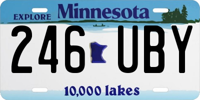 MN license plate 246UBY