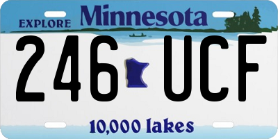 MN license plate 246UCF