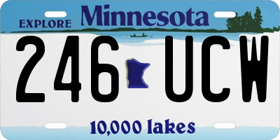 MN license plate 246UCW