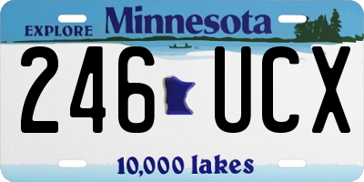 MN license plate 246UCX