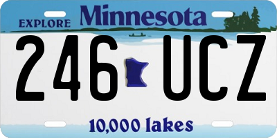 MN license plate 246UCZ