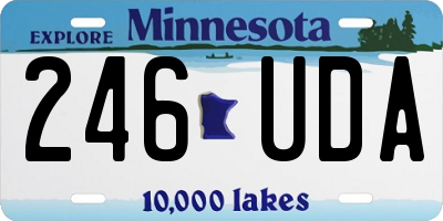 MN license plate 246UDA