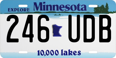 MN license plate 246UDB