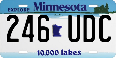 MN license plate 246UDC