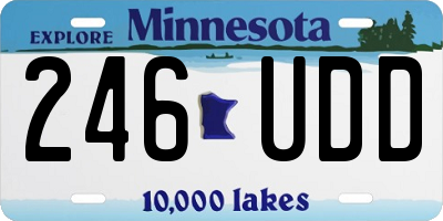 MN license plate 246UDD