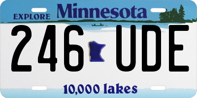 MN license plate 246UDE