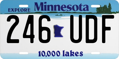 MN license plate 246UDF
