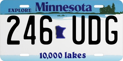 MN license plate 246UDG