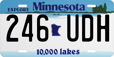 MN license plate 246UDH