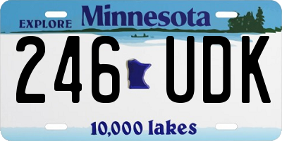 MN license plate 246UDK