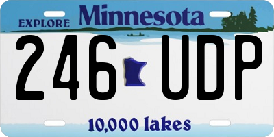 MN license plate 246UDP