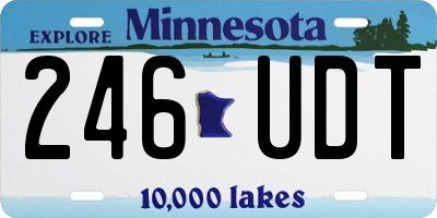 MN license plate 246UDT