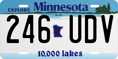 MN license plate 246UDV