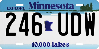 MN license plate 246UDW